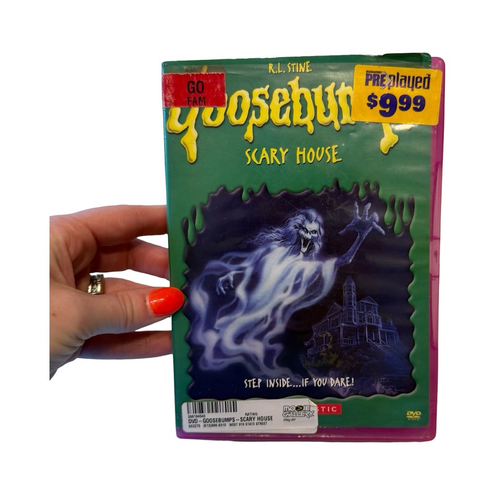 Goosebumps Scary House DVD RL Stine Scholastic Purple Case 2005 Kids Horror TV